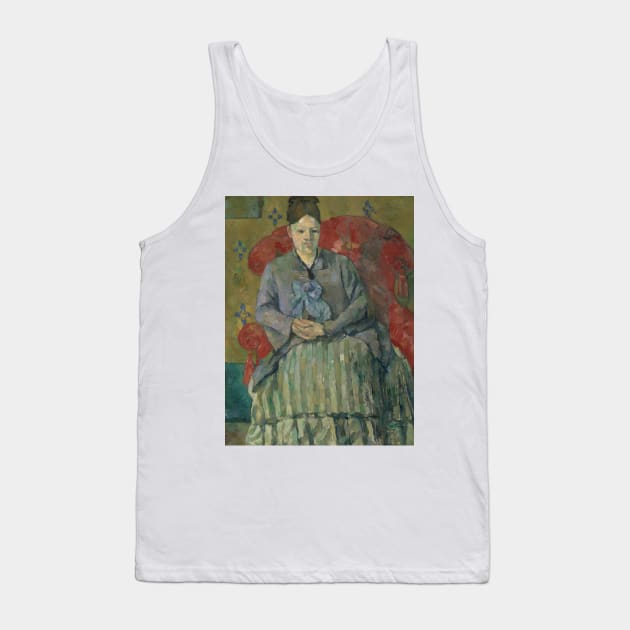 Madame Cezanne in a Red Armchair by Paul Cezanne Tank Top by Classic Art Stall